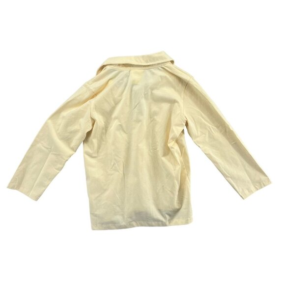 Shrimp Grits Kids Polo Shirt Boys Light Yellow Long Sleeve Cotton Size 7 - Picture 2 of 4